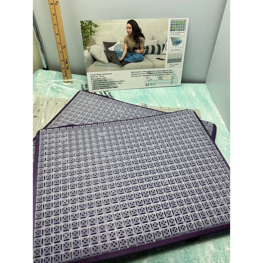 Cooling laptop Cushion Pad Breathable Chair Car Office Home Purple Portable‎